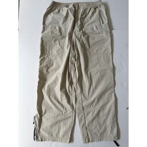 Nike Men's Cargo Baggy Wide Leg Pants Khaki Zip Size XL
